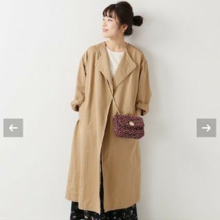 スピックアンドスパン(Spick & Span)の2018Spick and Span ノーカラートレンチ 38(トレンチコート)