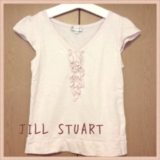 ジルスチュアート(JILLSTUART)のJILLの淡いピンク半袖。(Tシャツ(半袖/袖なし))