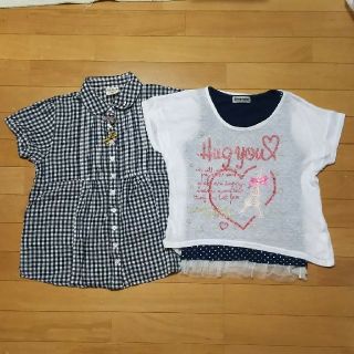 ☆ゆなか様専用☆半袖ブラウス size150と半袖トップスセットsize140(ブラウス)