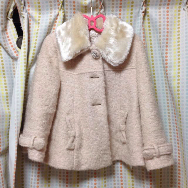 ARROW(アロー)のピンク＊ふわふわコート レディースのジャケット/アウター(毛皮/ファーコート)の商品写真