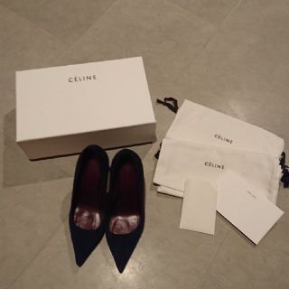 セリーヌ(celine)のsale！定番！CELINE ネイビースウェード パンプス(ハイヒール/パンプス)