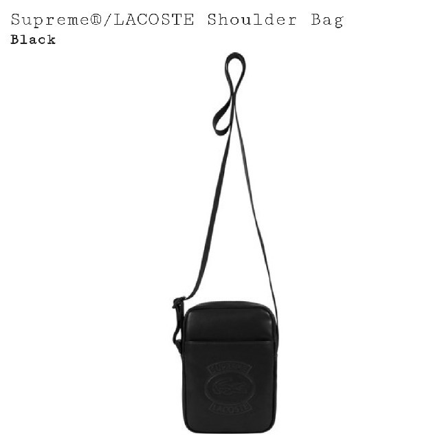 Supreme(シュプリーム)のSupreme/LACOSTE Shoulder Bag black メンズのバッグ(ショルダーバッグ)の商品写真