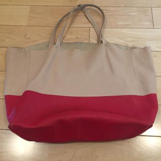 セリーヌ バイカラー トートバッグ(レディース)(レッド/赤色系)の セリーヌ バイカラー トートバッグ(レディース)(レッド/赤色系)の