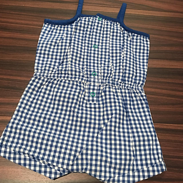 PETIT BATEAU(プチバトー)のプチバトー ギンガムチェック ショートロンパース 6m 新品 キッズ/ベビー/マタニティのベビー服(~85cm)(ロンパース)の商品写真