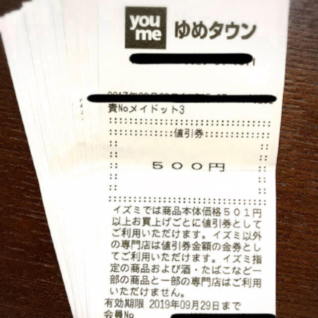 イズミグループ ゆめタウン ゆめマート 値引き券 7000円分