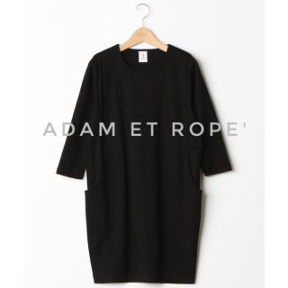 アダムエロぺ(Adam et Rope')の値下げ【ADAM ET ROPE' 】コクーンワンピース サイズ38 ブラック(ミニワンピース)