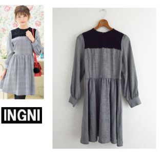 イング(INGNI)の新品★INGNIイング★ヨークシアーグレンチェック柄ワンピース(ひざ丈ワンピース)