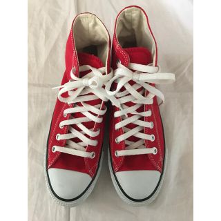 コンバース(CONVERSE)のconverse コンバース オールスター ハイカット レッド ６1/2(スニーカー)