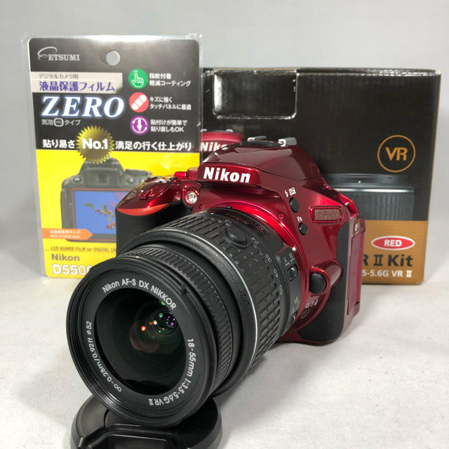 最も安い購入 Nikon ニコン D5500 18-55 VRⅡ KIT 希少レッド オマケ付