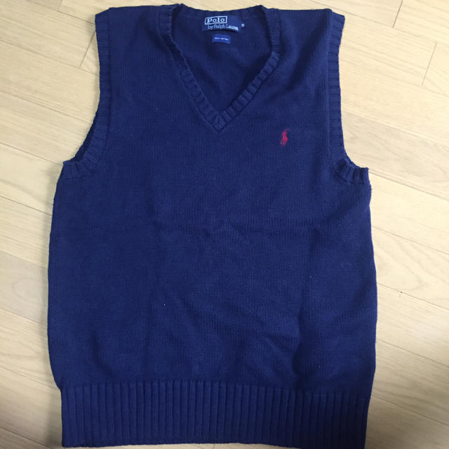 POLO RALPH LAUREN(ポロラルフローレン)のPOLOニットベスト紺色 レディースのトップス(ベスト/ジレ)の商品写真