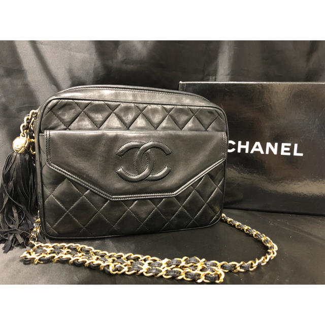 衝撃特価 CHANEL - 美品 シャネル フリンジ チェーンショルダーバッグ ...