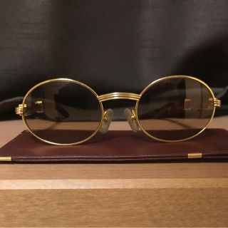 カルティエ(Cartier)のカルティエ ウッド サングラス ヴィンテージ メガネ 希少(サングラス/メガネ)