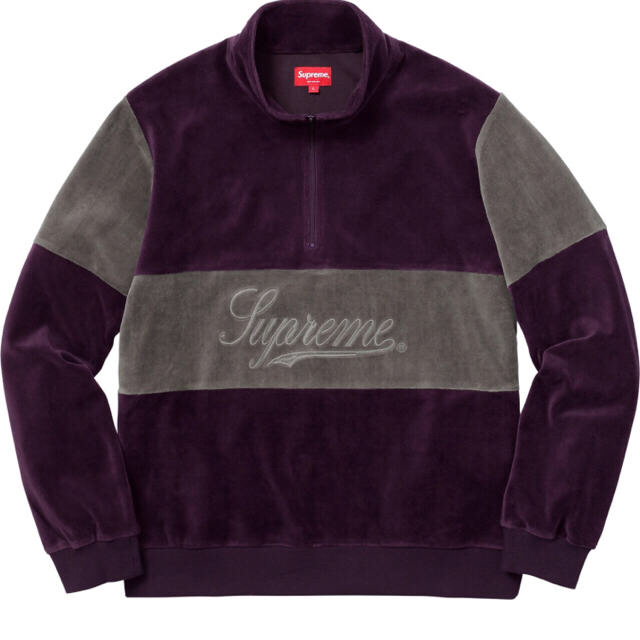 Supreme(シュプリーム)のsupreme Velour Half Zip Pullover ベロア新品 M メンズのトップス(スウェット)の商品写真