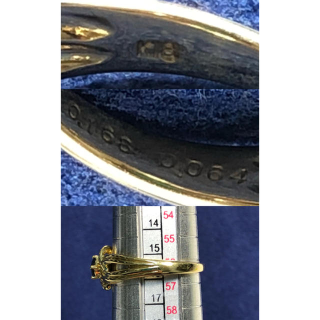 リン様専用 10186 k18 アレキサンドライト ダイヤリング レディースのアクセサリー(リング(指輪))の商品写真
