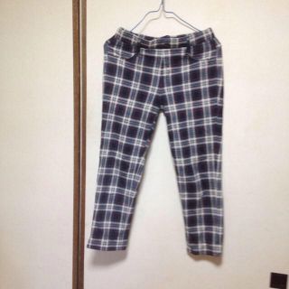 チェックののびのびレギンス風パンツ(カジュアルパンツ)