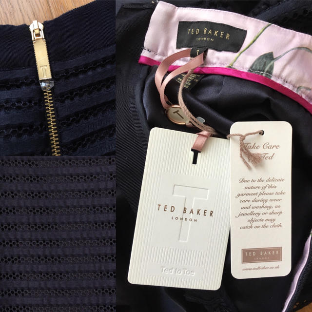 TED BAKER(テッドベイカー)のTed baker ネイビーレース フレアースカート レディースのスカート(ミニスカート)の商品写真