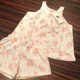 プチバトー(PETIT BATEAU)の【tipe様ご専用】プチバトー17SSフラワープリントノースリーブパジャマ 3a(パジャマ)