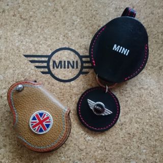 ビーエムダブリュー(BMW)のMINI レザー・キー・ケース 2個セット(キーケース/名刺入れ)