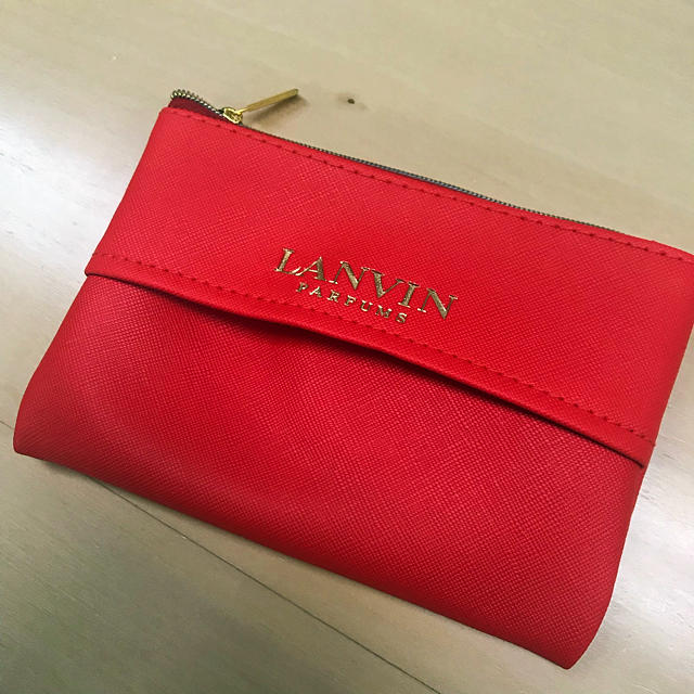 LANVIN(ランバン)のLANVIN ミニポーチ 赤 レッド  レディースのファッション小物(ポーチ)の商品写真