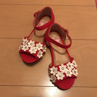 エニィファム(anyFAM)の値下げ♡新品同様☆anyFAM キッズ 花 サンダル 女の子 18cm(サンダル)