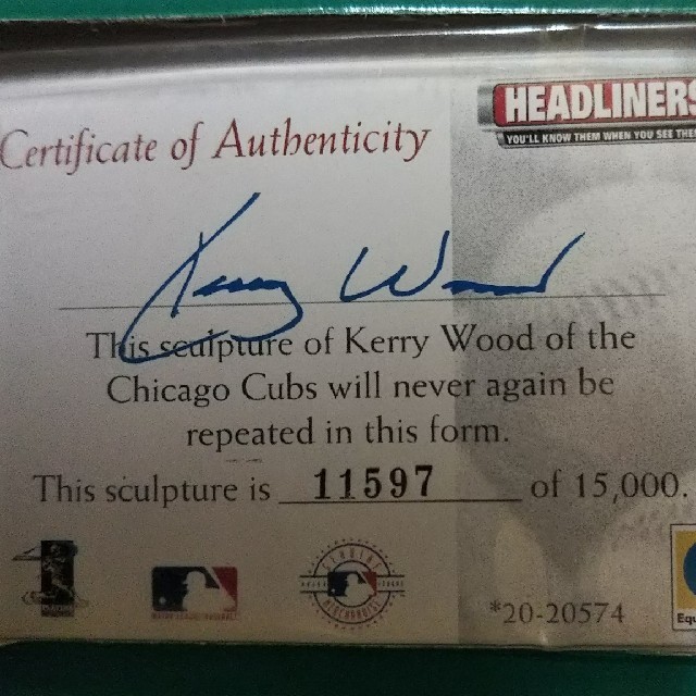 Kerry Wood のXLヘッドライナーズ エンタメ/ホビーのフィギュア(スポーツ)の商品写真