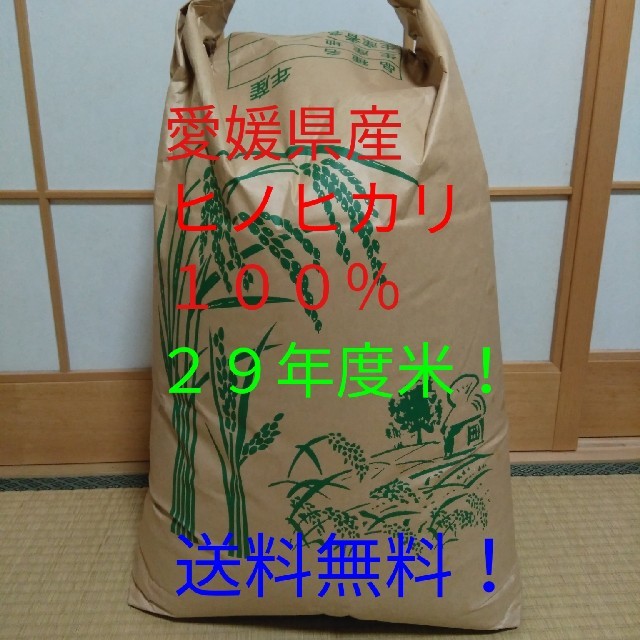 愛媛県産ヒノヒカリ30Kg　29年度米 食品/飲料/酒の食品(米/穀物)の商品写真