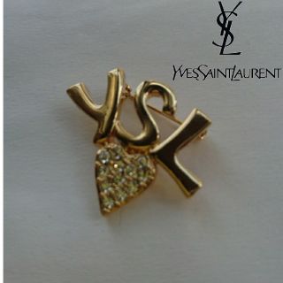 サンローラン(Saint Laurent)のyves Saint laurent イヴ・サンローラン ブローチ   ゴールド(ブローチ/コサージュ)