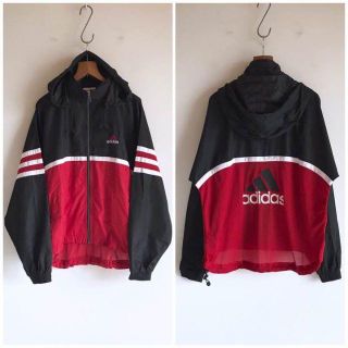 アディダス(adidas)の90's ヴィンテージ adidas アディダス デカロゴ ナイロン ジャケット(ナイロンジャケット)