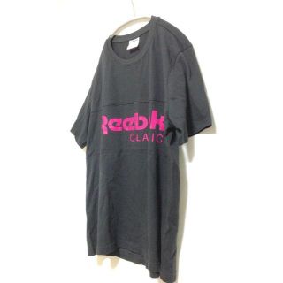 リーボック(Reebok)のリーボック★半袖Tシャツ★黒ピンクロゴ★L★(Tシャツ/カットソー(半袖/袖なし))