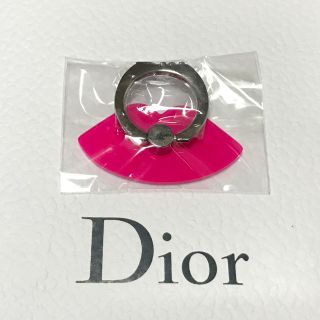 ディオール(Dior)のDior ノベルティ スマホリング ピンク キスマーク 非売品(その他)