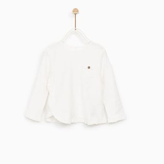 ザラキッズ(ZARA KIDS)のzarababy 刺繍フリルTシャツ(Ｔシャツ)