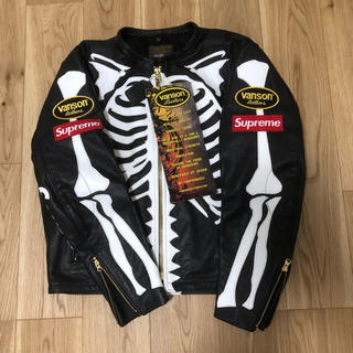 FW17 Supreme Vanson Leather Bones Jacket