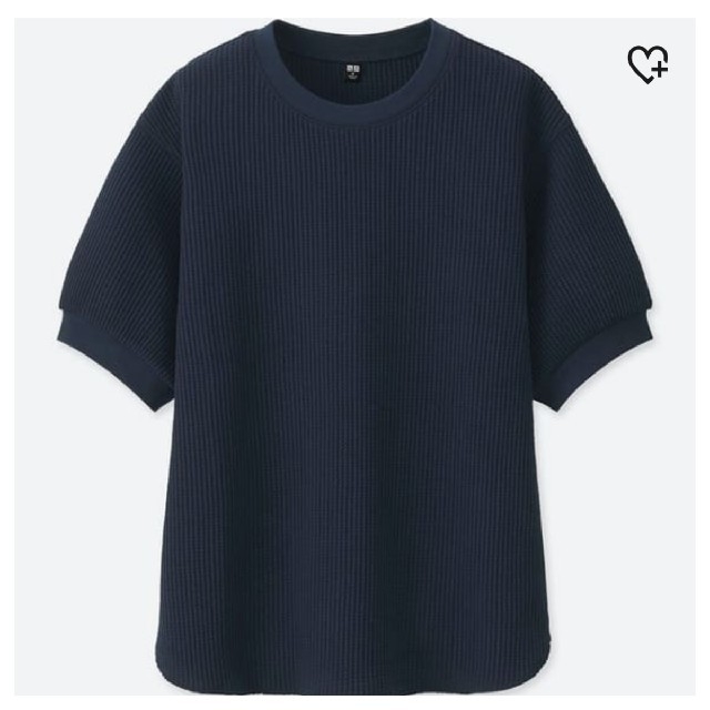 UNIQLO(ユニクロ)のユニクロ❤ワッフルクルーネックT♡ワッフルT♡ワッフルクルー♡ワッフル♡Tシャツ レディースのトップス(Tシャツ(半袖/袖なし))の商品写真