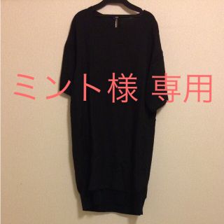 ワイズ(Y's)の【ミント様専用】[Y's] コクーン型ワンピース 黒 《サンプル品》(ひざ丈ワンピース)