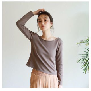 シールームリン(SeaRoomlynn)のシールームリン BACK U Lady カットソー モカ 新品(カットソー(長袖/七分))