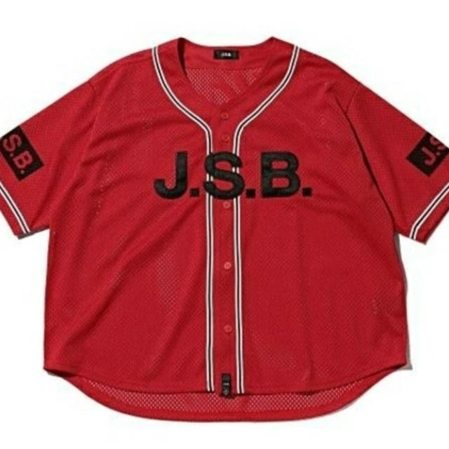 J.S.B. BB shirt  ベースボールシャツ Lサイズ(赤)