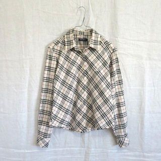 バーバリー(BURBERRY)の90s Burberry London チェック シャツ ロゴ刺繍 S(シャツ/ブラウス(長袖/七分))