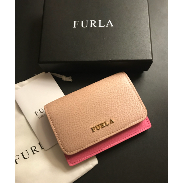 FURLA・カードケース・小銭入れ・定価1.9万サフィアーノレザーミニ財布