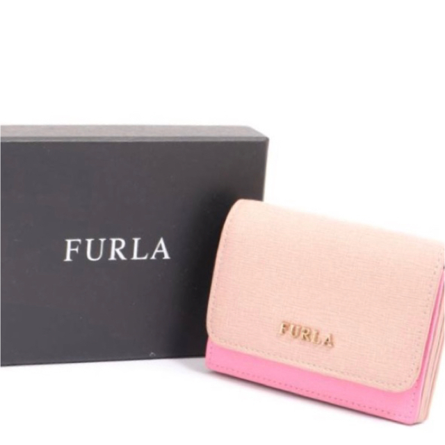 FURLA・カードケース・小銭入れ・定価1.9万サフィアーノレザーミニ財布