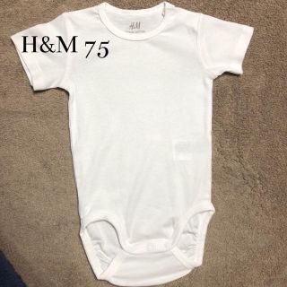 エイチアンドエム(H&M)のかかとさま専用 Ｈ＆M オーガニックコットン 白 ロンパース2枚組(ロンパース)