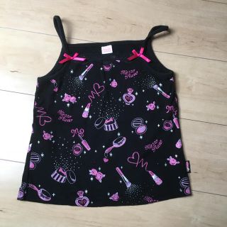 メゾピアノ(mezzo piano)のメゾピアノ♡140 黒キャミソール(Tシャツ/カットソー)