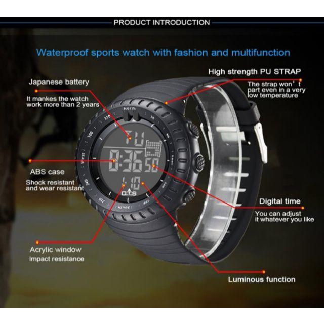 大人気！■新品■ブラックフェイス　ダイバーズウォッチ ５０Ｍ防水 メンズの時計(腕時計(デジタル))の商品写真