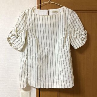 ペルルペッシュ(Perle Peche)のストライプ トップス 半袖 PerlePeche(Tシャツ(半袖/袖なし))