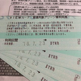 ジェイアール(JR)のJR東日本 普通列車 グリーン車利用券 4枚組(鉄道乗車券)