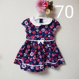 ジンボリー(GYMBOREE)のジンボリーのお花いっぱいワンピース♪70cm(ワンピース)