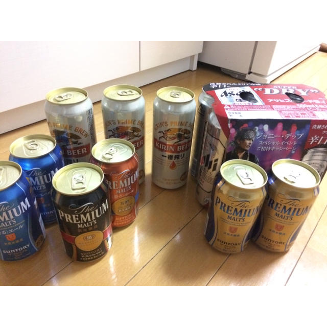 アサヒ スーパードライ キリン 一番搾り プレミアムモルツ 食品/飲料/酒の酒(ビール)の商品写真