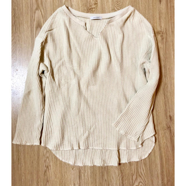 JEANASIS(ジーナシス)のワッフルキーネックロンT♡ レディースのトップス(カットソー(長袖/七分))の商品写真