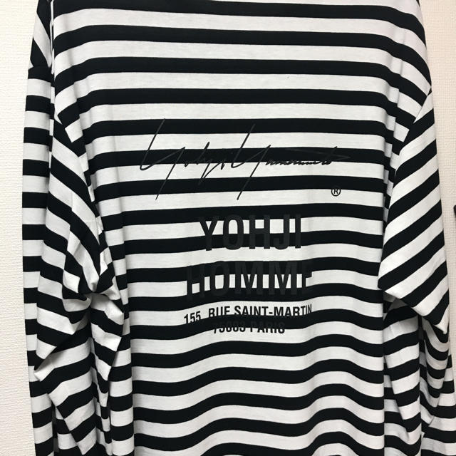 YohjiYamamotoYohji Yamamoto ボーダー スタッフシャツ