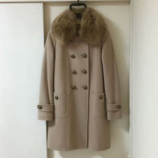 【完売しました】カシミア混 中綿入りウールコート(毛皮/ファーコート)