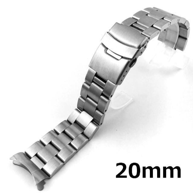 腕時計 3連 交換ベルト 20mm シルバー 弓カン 無垢 ステンレスの通販 by みのー's shop｜ラクマ